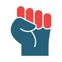 Protest Glyph Two Color Icon Design vector