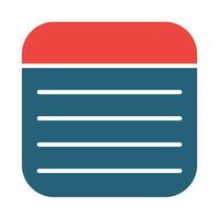 Note Glyph Two Color Icon Design vector