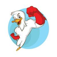 duck mascot vector. animal cartoon illustration vector