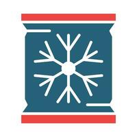 Ice Bag Glyph Two Color Icon Design vector