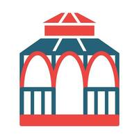 Gazebo Glyph Two Color Icon Design vector