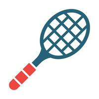 Tennis Racket Glyph Two Color Icon Design vector