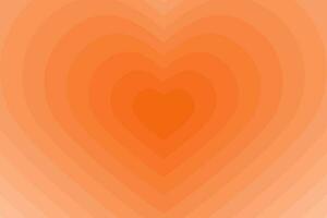 A Heart abstract Background. Apricot Crush Gradient horizontal banner. Valentines Day Greeting Card vector