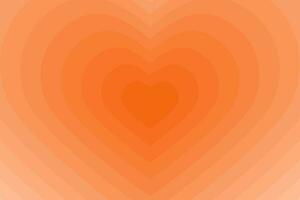 A Heart abstract Background. Apricot Crush Gradient horizontal banner. Valentines Day Greeting Card vector