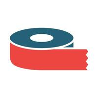 Tape Glyph Two Color Icon Design vector