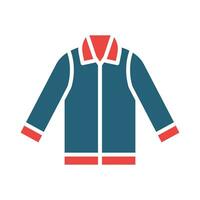 Jacket Glyph Two Color Icon Design vector