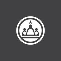 Crown icon and symbol vector template
