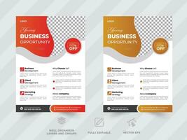 Corporate Business Flyer design vector template in A4, Business Presentation ,business promotion web banner template design, Business marketing flyer.