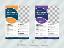 Corporate Business Flyer design vector template in A4, Business Presentation ,business promotion web banner template design, Business marketing flyer.