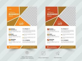 Corporate Business Flyer design vector template in A4, Business Presentation ,business promotion web banner template design, Business marketing flyer.