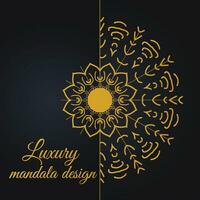 lujo mandala antecedentes con dorado arabesco modelo Arábica islámico este estilo.decorativo mandala para imprimir, póster, libro cubrir, etc. Pro vector