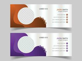 Modern email signature design template vector