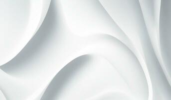 AI generated white abstract background with waves photo