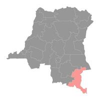 Haut Katanga province map, administrative division of Democratic Republic of the Congo. Vector illustration.
