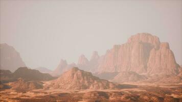 Red rock formation under cloudy skies at National Park photo