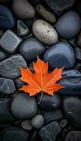 AI generated 4K Colorful leaf AMOLED Wallpaper for Mobile photo