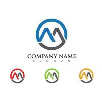 M Letter Logo Template vector