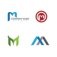 M Letter Logo Template vector