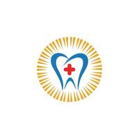 Ilustración de vector de plantilla de logotipo dental