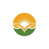 Logos of green Tree leaf ecology vector