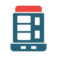Vending Machine Glyph Two Color Icon Design vector
