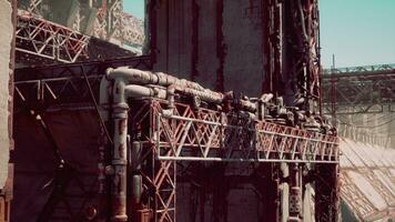 Old abandoned post-Soviet coal power plant photo