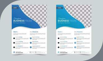 Corporate Business flyer template vector design, Flyer Template used for business poster layout, IT Company flyer, corporate banners, and leaflets. Graphic design layout