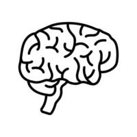 cerebro icono en vector. logotipo vector