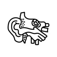 Ear icon in vector. Logotype vector