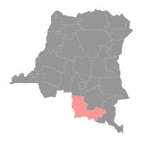 lualaba provincia mapa, administrativo división de democrático república de el congo vector ilustración.