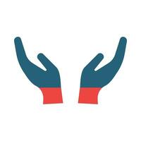 Hand Gesture Glyph Two Color Icon Design vector