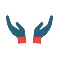 Hand Gesture Glyph Two Color Icon Design vector