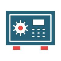 Safety Box Glyph Two Color Icon Design vector