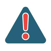 Alert Glyph Two Color Icon Design vector