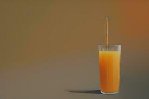 ai generado vaso de naranja jugo y Fresco naranja frutas ai generativo foto