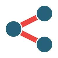 Sharing Glyph Two Color Icon Design vector