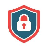 Secure Glyph Two Color Icon Design vector