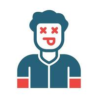 Dead Glyph Two Color Icon Design vector