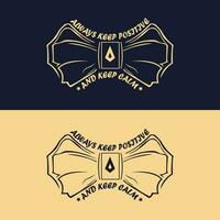 Vector always keep positive and keep calm typography for tshirt