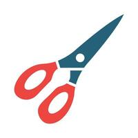 Shears Glyph Two Color Icon Design vector