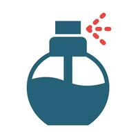 Perfume Glyph Two Color Icon Design vector