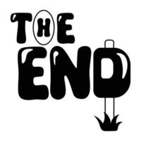 Trendy The End vector