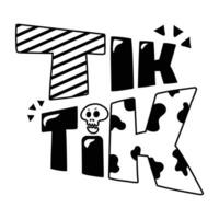 Trendy Tik Tik vector