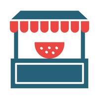 Fruit Stand Glyph Two Color Icon Design vector