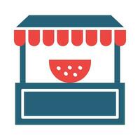 Fruit Stand Glyph Two Color Icon Design vector