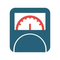 Weight Scale Glyph Two Color Icon Design vector