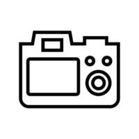 Camera icon vector. Photo illustration sign. Photo studio symbol or logo. vector