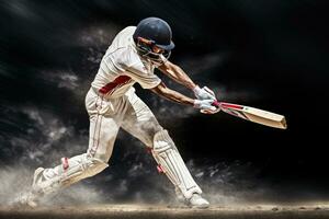 AI generated Cricket Player Background photo