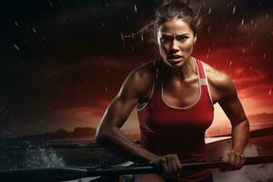 AI generated Female Athlete Background photo