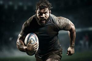 AI generated Rugby Player Background photo